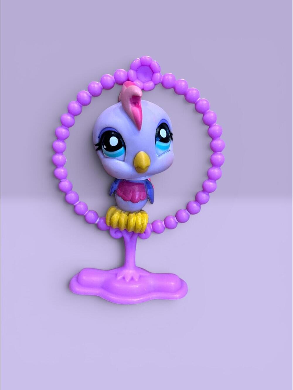 Littlest Pet Shop LPS Cockatoo #1459 with Stand Accessory